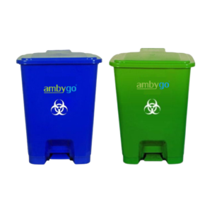Ambygo Colour Coded Medical Waste Bins Pack of 2 10 Ltr