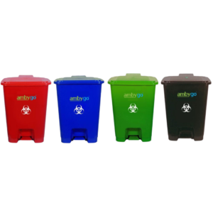 Ambygo Colour Coded Medical Waste Bins Pack of 4
