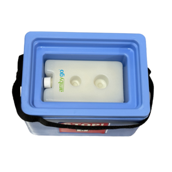 Vaccine Carrier 0.8 Ltrs. with 2 Ice packs Inside View